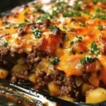 Cheesy Beef and Potato Casserole