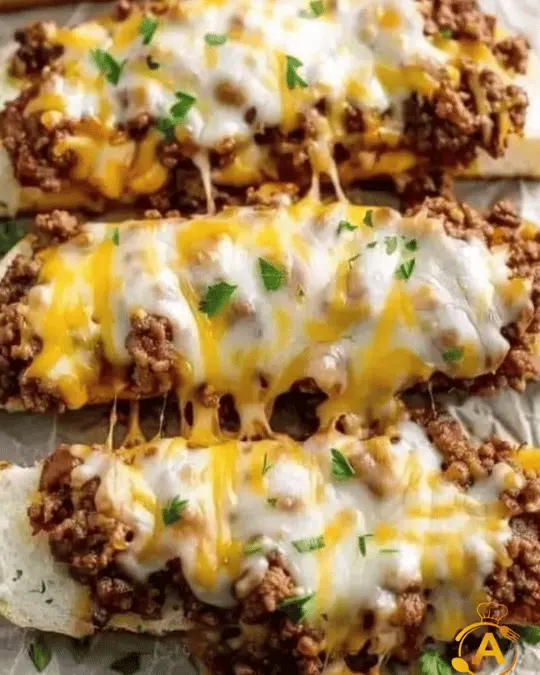 Cheesy Garlic Bread Sloppy Joes