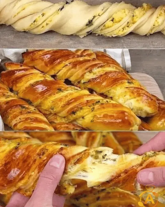 Cheesy Garlic Twisted Breadsticks