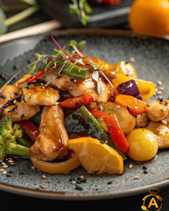 Enjoy a zesty and healthy meal with this Yuzu Chicken Stir-Fry!