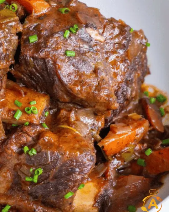 French Braised Short Ribs in a Red Wine Sauce