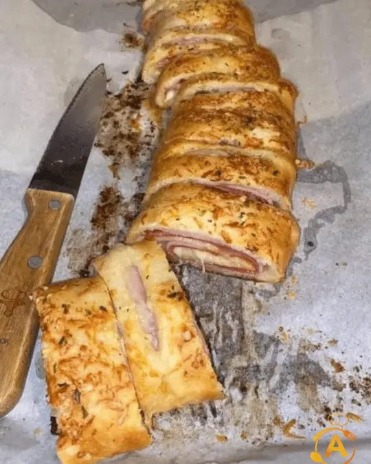 Italian Stromboli with Salami and Mozzarella