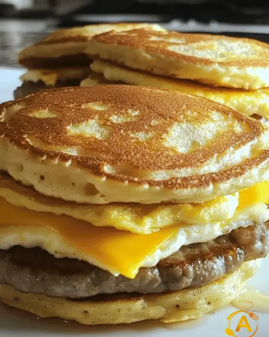 Pancake breakfast sandwiches