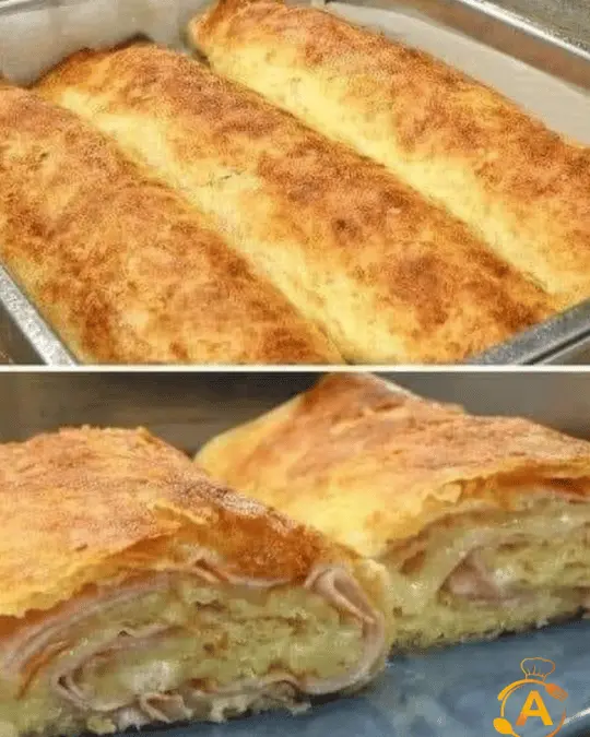 Savory Ham and Cheese Rolled Bake