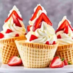 Strawberry Crunch Cheesecake Cones