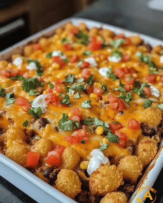 Taco Tater Tot Casserole