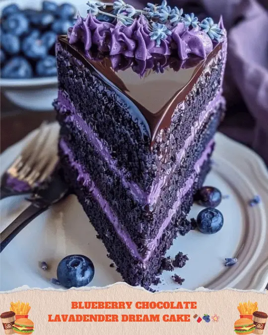 Blueberry Chocolate Lavender Dream Cake