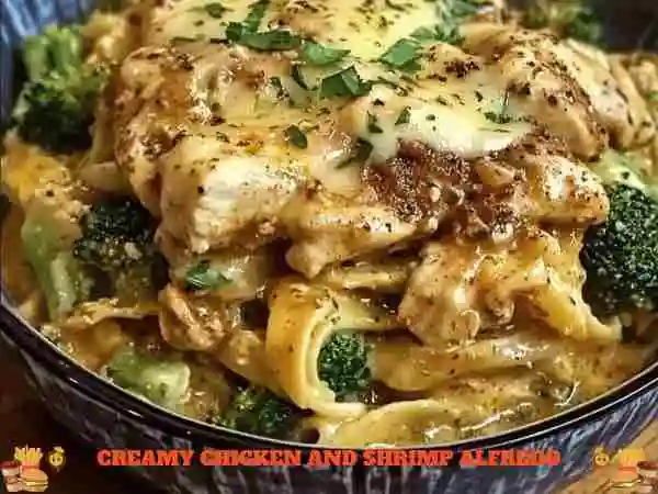 Creamy Chicken and Shrimp Alfredo Easy Pasta Recipe