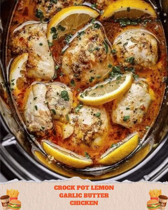 Crock Pot Lemon Garlic Butter Chicken