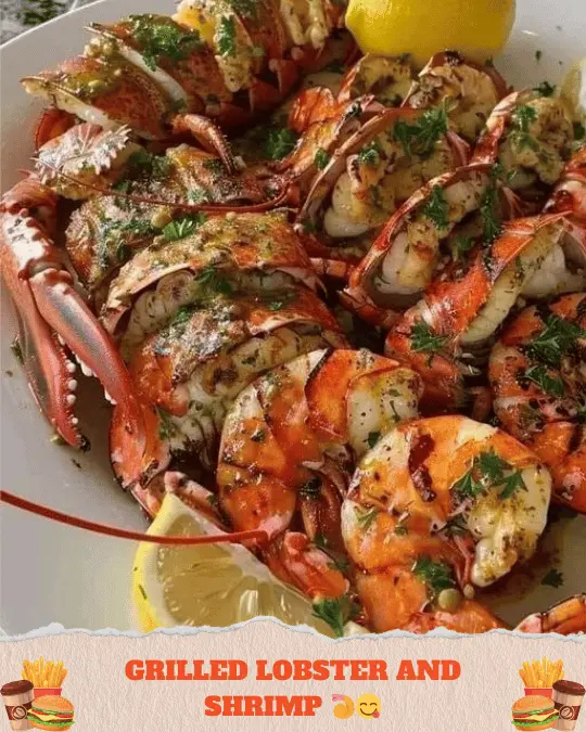 Grilled Lobster and Shrimp