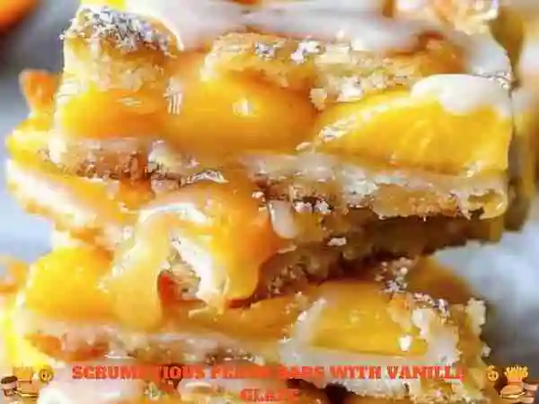 Scrumptious Peach Bars with Vanilla Glaze Recipe