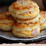 Ham and Cheese Butter Swim Biscuits