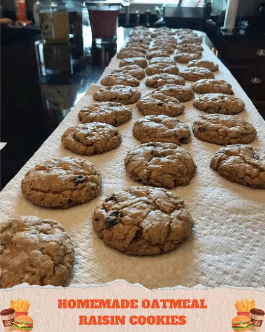 Homemade Oatmeal Raisin Cookies