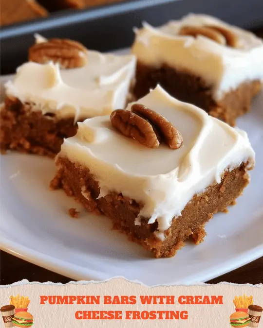 Pumpkin Bars with Cream Cheese Frosting