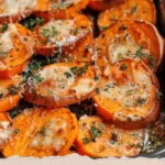 Roasted Sweet Potatoes with Garlic and Parmesan