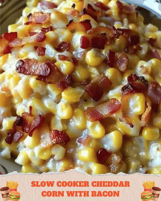 Slow Cooker Cheddar Corn with Bacon