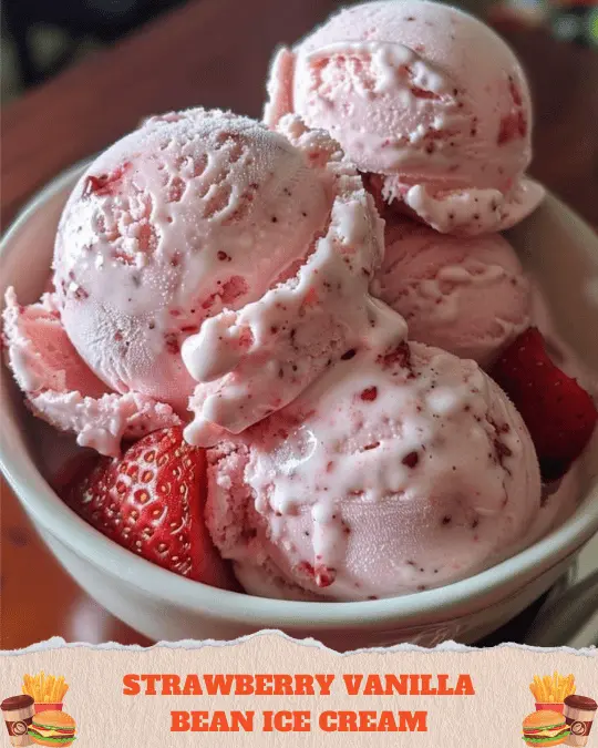 Strawberry Vanilla Bean Ice Cream