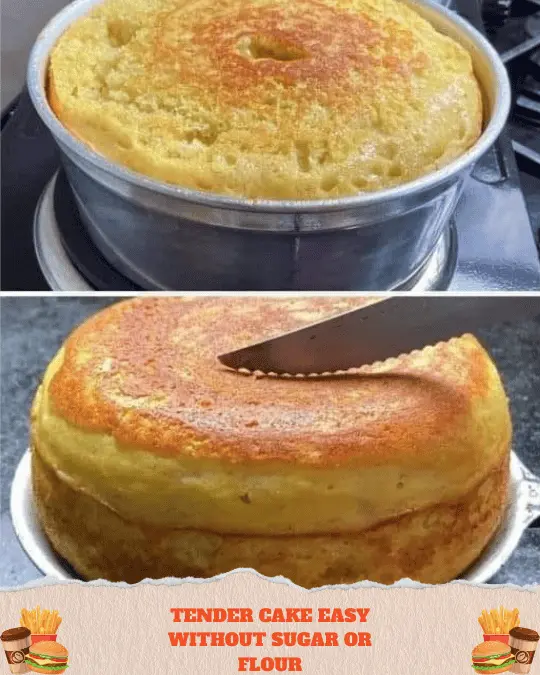 tender cake Easy without sugar or flour